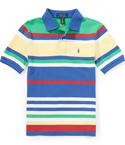 Polo Ralph Lauren Big Boys Short-Sleeve Striped Mesh Polo Shirt
