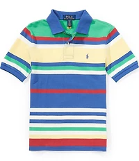 Polo Ralph Lauren Big Boys Short-Sleeve Striped Mesh Polo Shirt