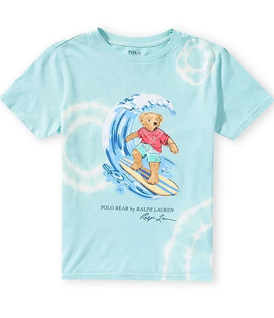 Polo Ralph Lauren Big Boys Short Sleeve Tie-Dye Polo Bear T-Shirt
