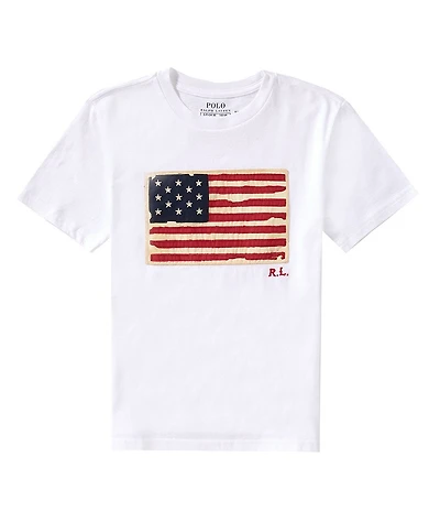 Polo Ralph Lauren Big Boys Short Sleeve American Flag Graphic T-Shirt