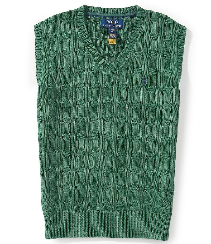 Polo Ralph Lauren Big Boys Sleeveless Cable Knit Sweater Vest