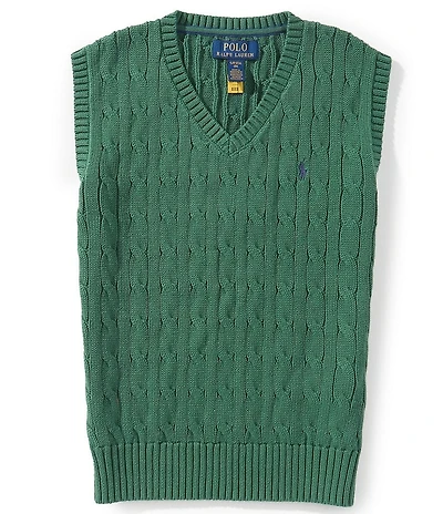 Polo Ralph Lauren Big Boys Sleeveless Cable Knit Sweater Vest