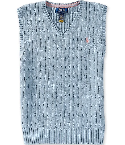 Polo Ralph Lauren Big Boys Sleeveless Cable Knit Sweater Vest