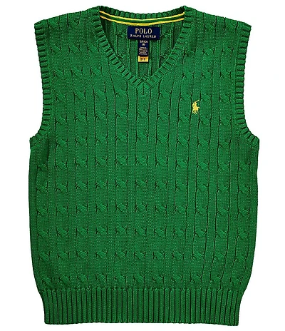 Polo Ralph Lauren Big Boys Sleeveless Cable-Knit Sweater Vest