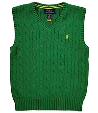 Polo Ralph Lauren Big Boys Sleeveless Cable-Knit Sweater Vest