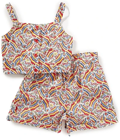Polo Ralph Lauren Big Girls Riviera-Print Tank Top & Matching Shorts Set