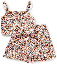 Polo Ralph Lauren Big Girls Riviera-Print Tank Top & Matching Shorts Set