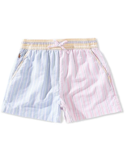 Polo Ralph Lauren Big Girls Cotton Oxford Fun Striped Multi Color Shorts