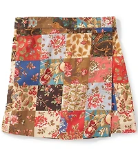Polo Ralph Lauren Big Girls Floral Print Faux-Wrap Cotton Poplin Skort