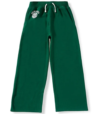 Polo Ralph Lauren Big Girls Logo Crest Wide-Leg Fleece Pants