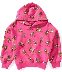 Polo Ralph Lauren Big Girls Long-Sleeve Equestrian-Print Fleece Hoodie