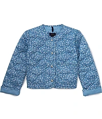Polo Ralph Lauren Big Girls Long-Sleeve Floral-Printed Quilted Jacket