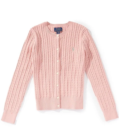 Polo Ralph Lauren Big Girls Long Sleeve Mini-Cable Cardigan