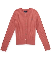 Polo Ralph Lauren Big Girls Long Sleeve Mini Cable Knit Cardigan