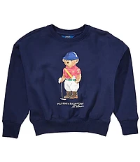 Polo Ralph Lauren Big Girls Long-Sleeve Polo Bear Boxy Fleece Sweatshirt