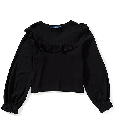 Polo Ralph Lauren Big Girls Long-Sleeve Ruffled Top