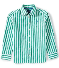 Polo Ralph Lauren Big Girls Long-Sleeve Striped Poplin Boxy Shirt