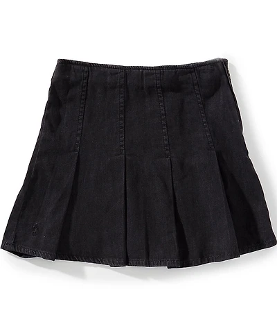 Polo Ralph Lauren Big Girls Pleated Denim Skirt