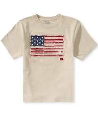 Polo Ralph Lauren Big Girls Short-Sleeve American Flag Jersey T-Shirt