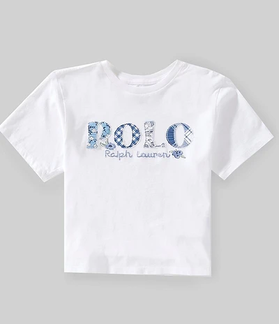 Polo Ralph Lauren Big Girls Short-Sleeve Logo Jersey Cropped Boxy T-Shirt