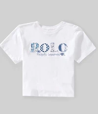 Polo Ralph Lauren Big Girls Short-Sleeve Logo Jersey Cropped Boxy T-Shirt
