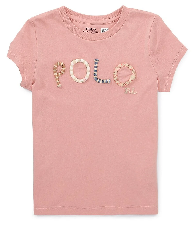 Polo Ralph Lauren Big Girls Short Sleeve Applique Logo Jersey T-Shirt