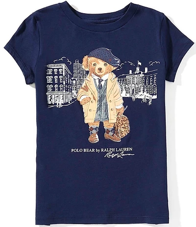 Polo Ralph Lauren Big Girls Short-Sleeve Polo Bear Jersey T-Shirt