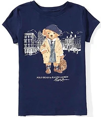 Polo Ralph Lauren Big Girls Short-Sleeve Polo Bear Jersey T-Shirt