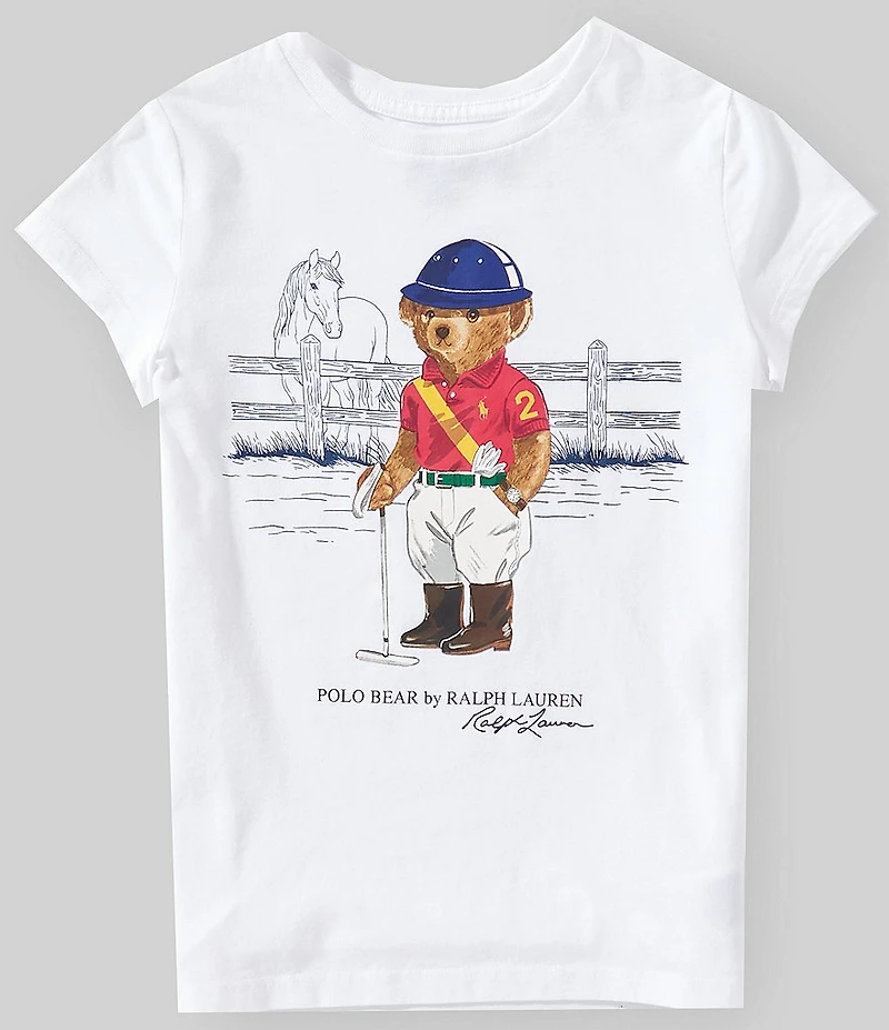 Polo Ralph Lauren Big Girls Short-Sleeve Polo Bear Jersey T-Shirt