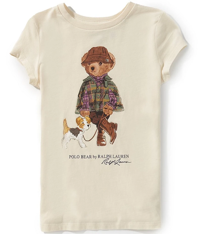 Polo Ralph Lauren Big Girls Short Sleeve Polo Bear T-Shirt