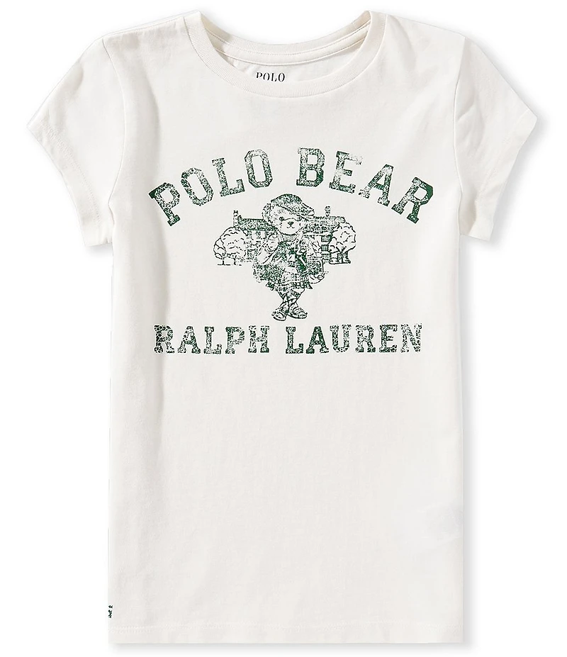 Polo Ralph Lauren Big Girls Short-Sleeve Polo Bear Jersey T-Shirt