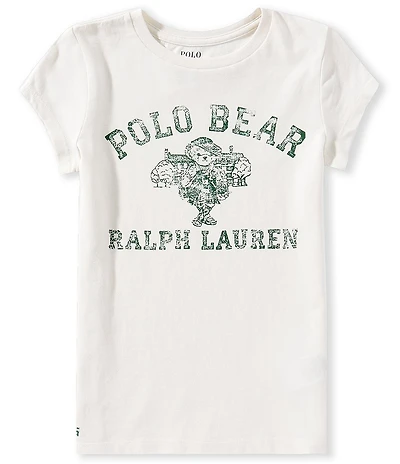 Polo Ralph Lauren Big Girls Short-Sleeve Polo Bear Jersey T-Shirt