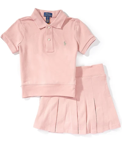 Polo Ralph Lauren Big Girls Short Sleeve Polo Shirt & Matching Skort Set
