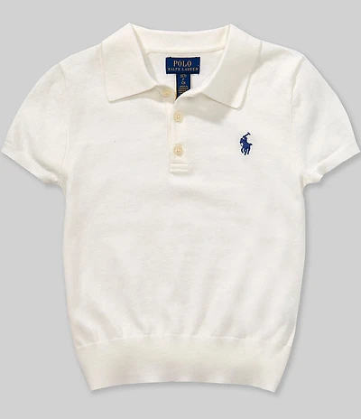 Polo Ralph Lauren Big Girls Short-Sleeve Polo Sweater