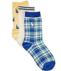 Polo Ralph Lauren Boys Sailing 3-Pack Socks