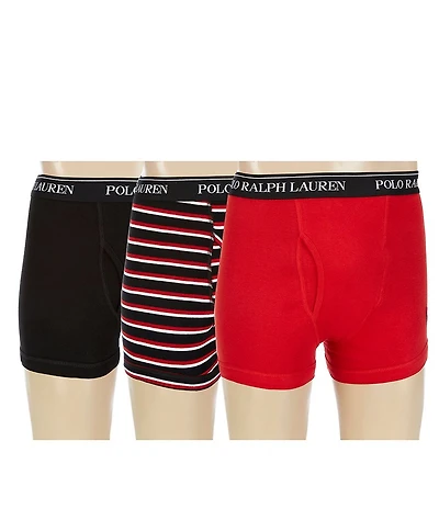 Polo Ralph Lauren Classic Fit Multi Assorted Boxer Briefs 3-Pack