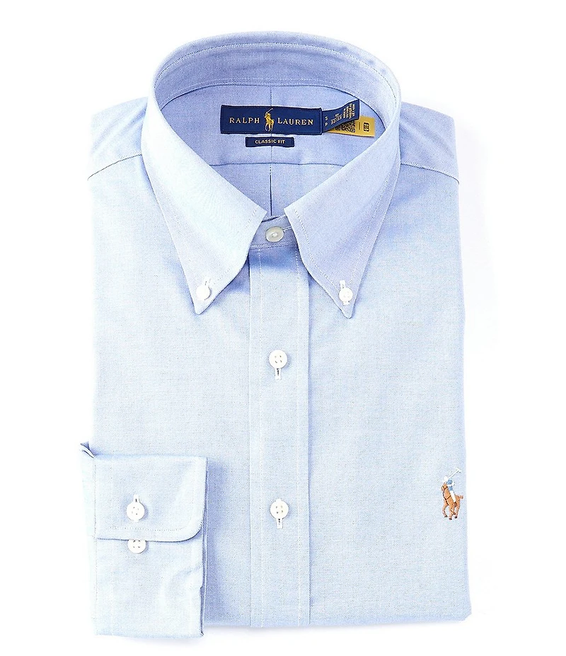 Polo Ralph Lauren Classic-Fit Button Down Collar Solid Dress Shirt