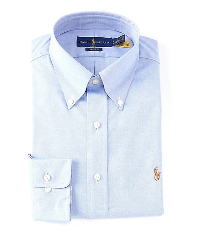 Polo Ralph Lauren Classic-Fit Button Down Collar Solid Dress Shirt