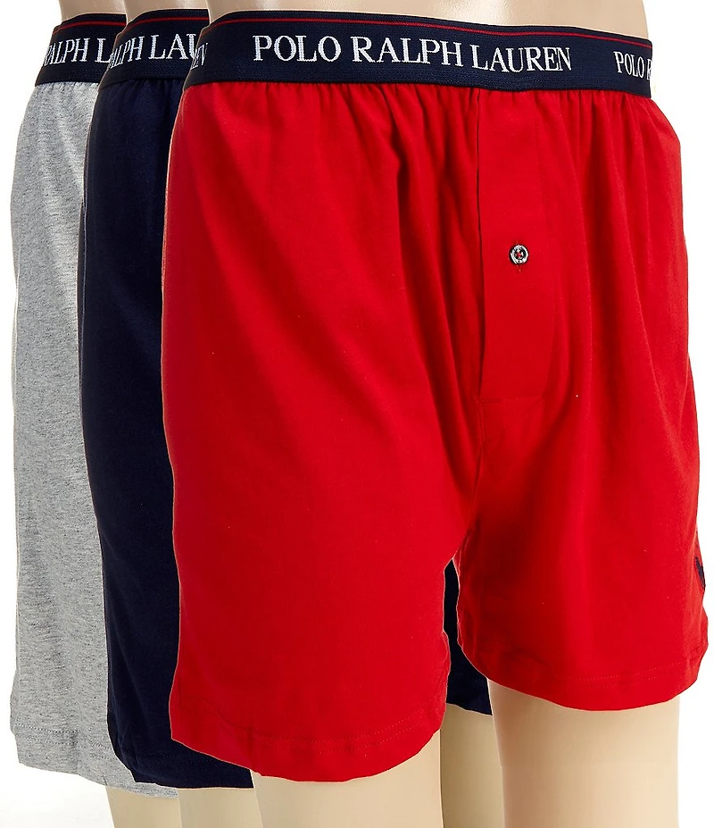 Polo Ralph Lauren Classic Fit Knit Boxers 3-Pack