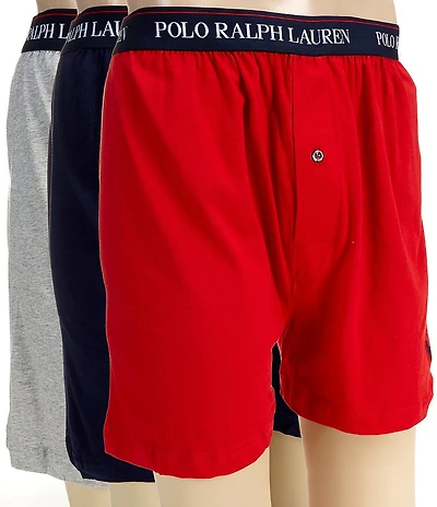 Polo Ralph Lauren Classic Fit Knit Boxers 3-Pack