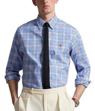 Polo Ralph Lauren Classic Fit Large Plaid Performance Oxford Long Sleeve Woven Shirt
