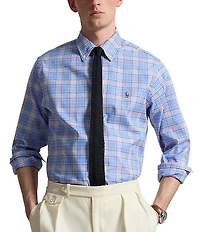Polo Ralph Lauren Classic Fit Large Plaid Performance Oxford Long Sleeve Woven Shirt