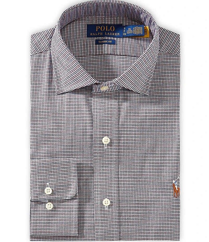 Polo Ralph Lauren Classic Fit Long Sleeve Checked Oxford Dress Shirt