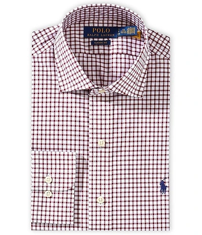 Polo Ralph Lauren Classic Fit Long Sleeve Tattersall Poplin Dress Shirt