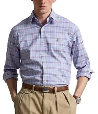 Polo Ralph Lauren Classic Fit Medium Plaid Performance Oxford Long Sleeve Woven Shirt