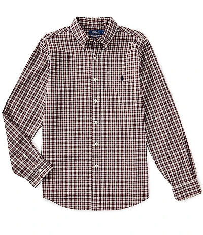 Polo Ralph Lauren Classic Fit Mini Check Long Sleeve Woven Shirt