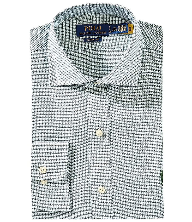Polo Ralph Lauren Classic Fit Spread Collar Checked Dress Shirt