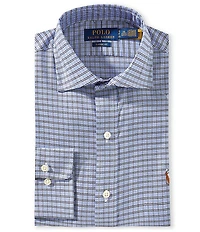 Polo Ralph Lauren Classic Fit Spread Collar Checked Oxford Dress Shirt