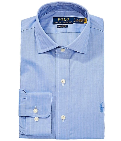 Polo Ralph Lauren Classic Fit Spread Collar Herringbone Shirt