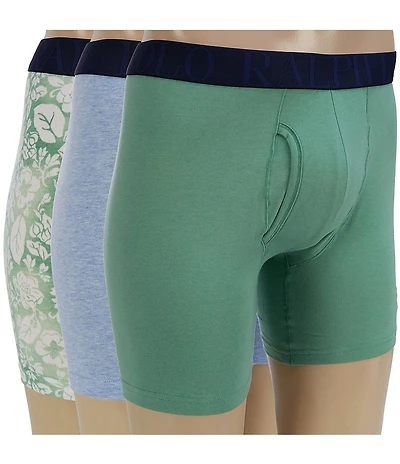 Polo Ralph Lauren Classic Fit Stretch 6#double; Inseam Boxer Briefs 3-Pack